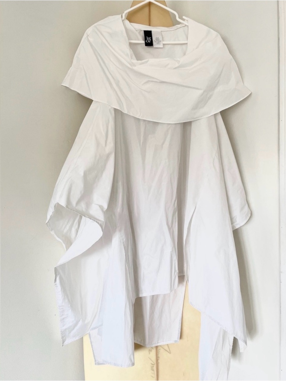 Igor Dobranic White Draped Tunic Top